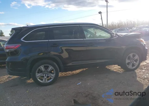 2016 Toyota Highlander Limited Platinum V6 z USA, uszkodzony, nr VIN 5TDDKRFH9GS329381